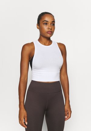 LAYERING CROP TANK - Toppi - white