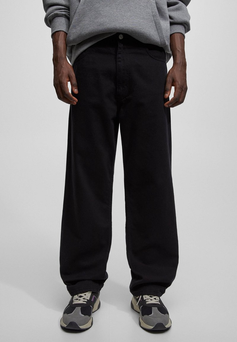 PULL&BEAR Vaqueros rectos - mottled black
