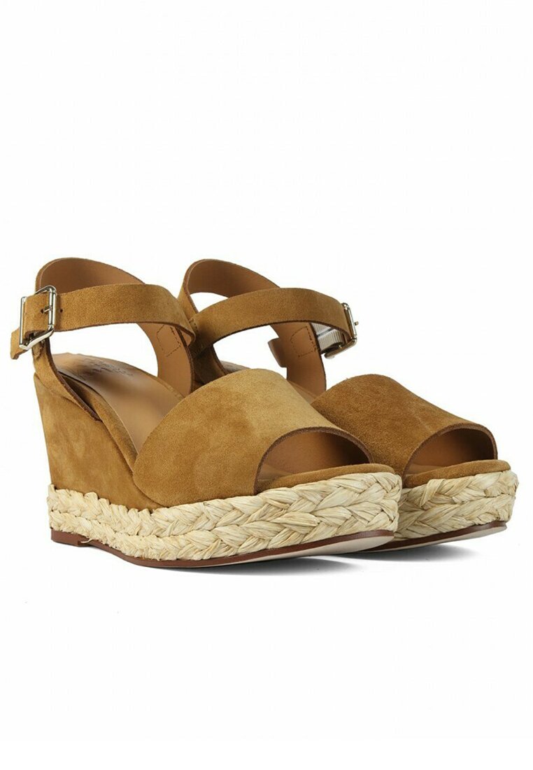 Un Paso Más ESPARTO TRENZADO - Sandalias de cuña - camel - Zalando.es