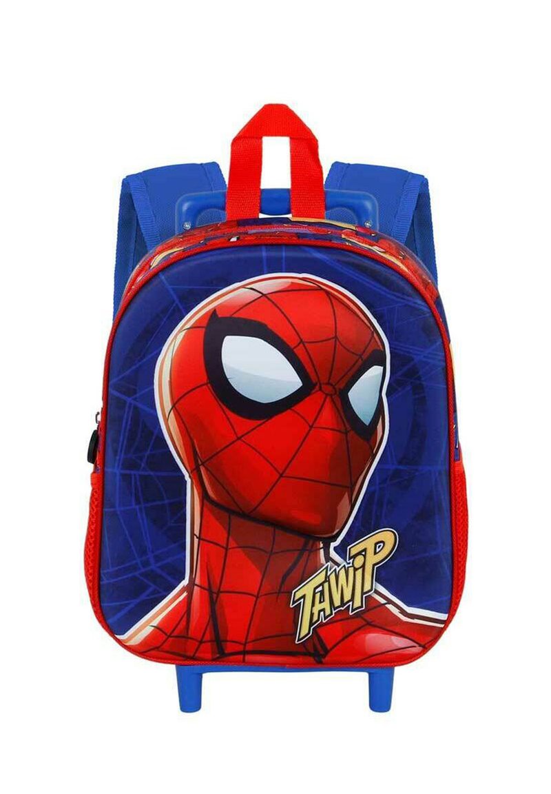 Karactermania CAPTAIN AMERICA FIRST SMALL 3D RUCKSACK WITH WHEELS - Trolley - Spiderman blue-red