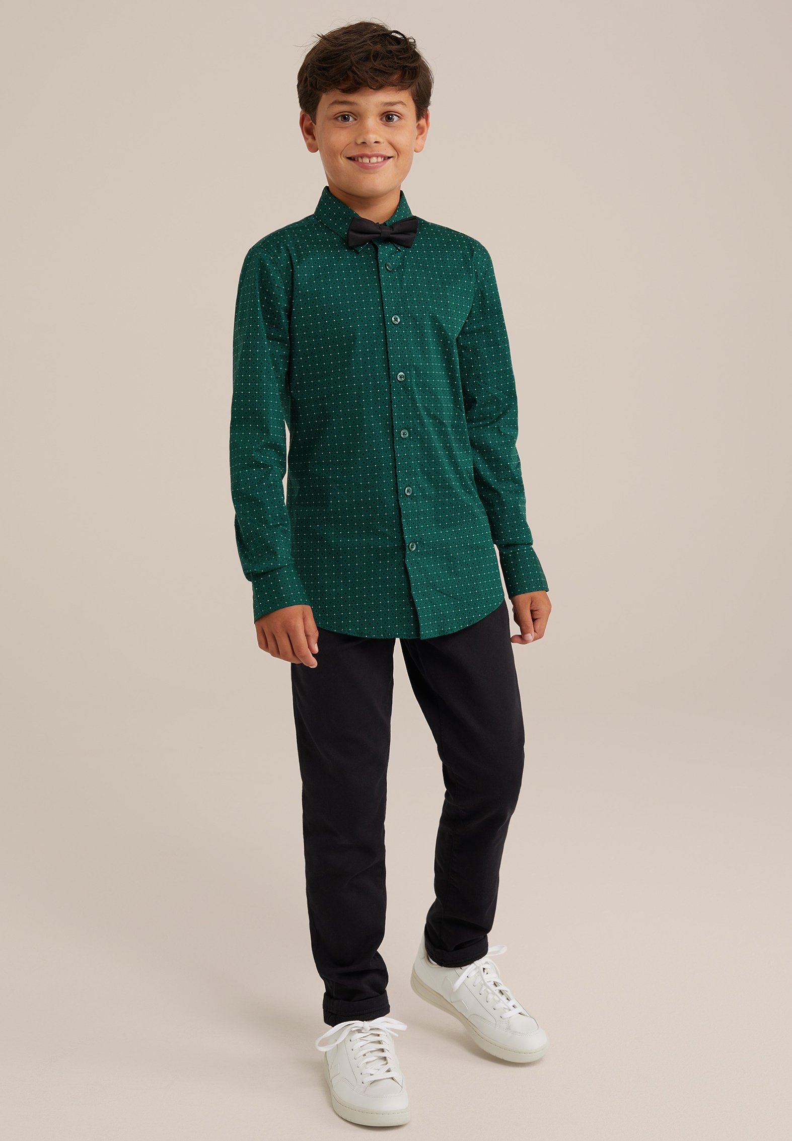 Chemise Garçon Vert Kaki Taille 5-6 Ans Marque TU - Occasion Très Bon état