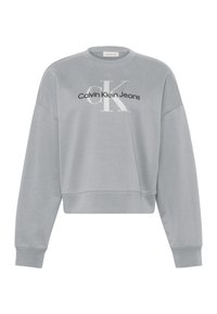 Calvin Klein Jeans MONOLOGO  - Sportinis megztinis - heroic grey heather