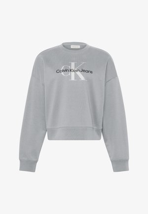 Calvin Klein Jeans MONOLOGO - Sportinis megztinis - heroic grey heather