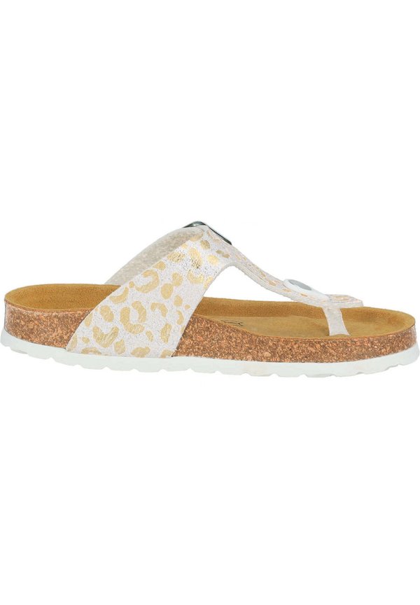 Zehentrenner – weiss gold