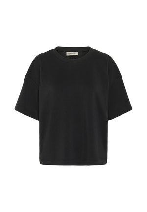 My Essential Wardrobe HELLE EMB BOXY - Basic T-shirt - black
