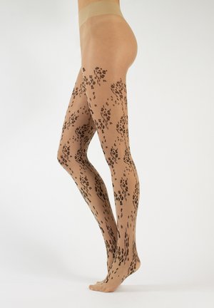SHEER LEOPARD DEN - Collant - nude