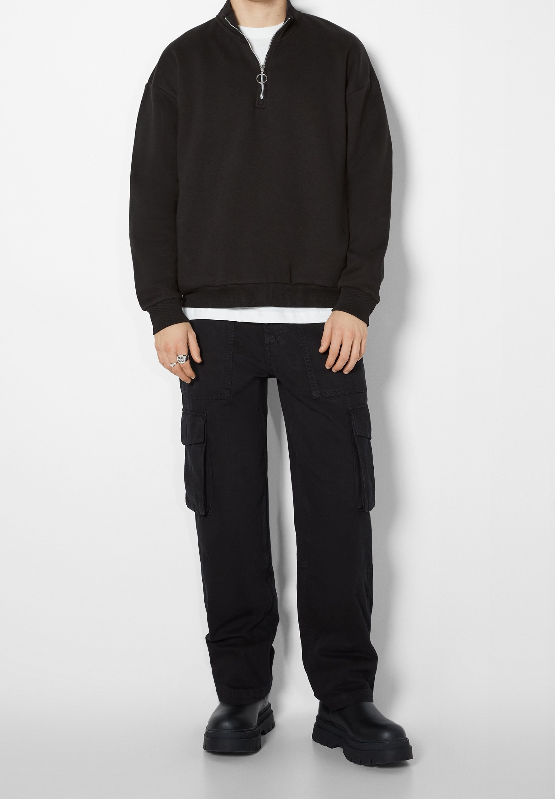 Bershka Felpa black/nero (Second hand)