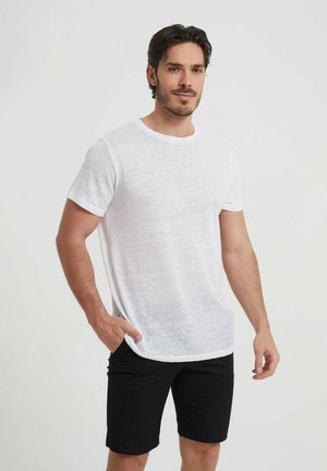 COL ROND - T-shirt basique - blanc