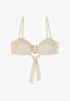 Calzedonia, SHINY SATIN BANDEAU - Top de bikini - nude