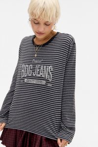 RELAXED STRIPED  - T-shirt med print - black