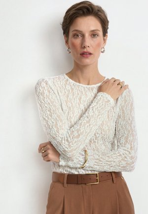 Rich & Royal, RICH & ROYAL LONGSLEEVE - Langarmshirt - pearl white
