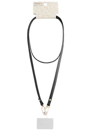 ACROSS BODY PHONE STRAP - Alte accesorii - black pu