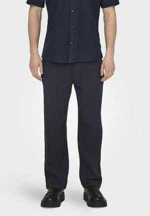 Only & Sons ONSSINUS LOOSE PANT - Tygbyxor - dark navy