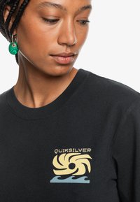 Quiksilver UNI SCREEN   - Nyomott mintás póló - black