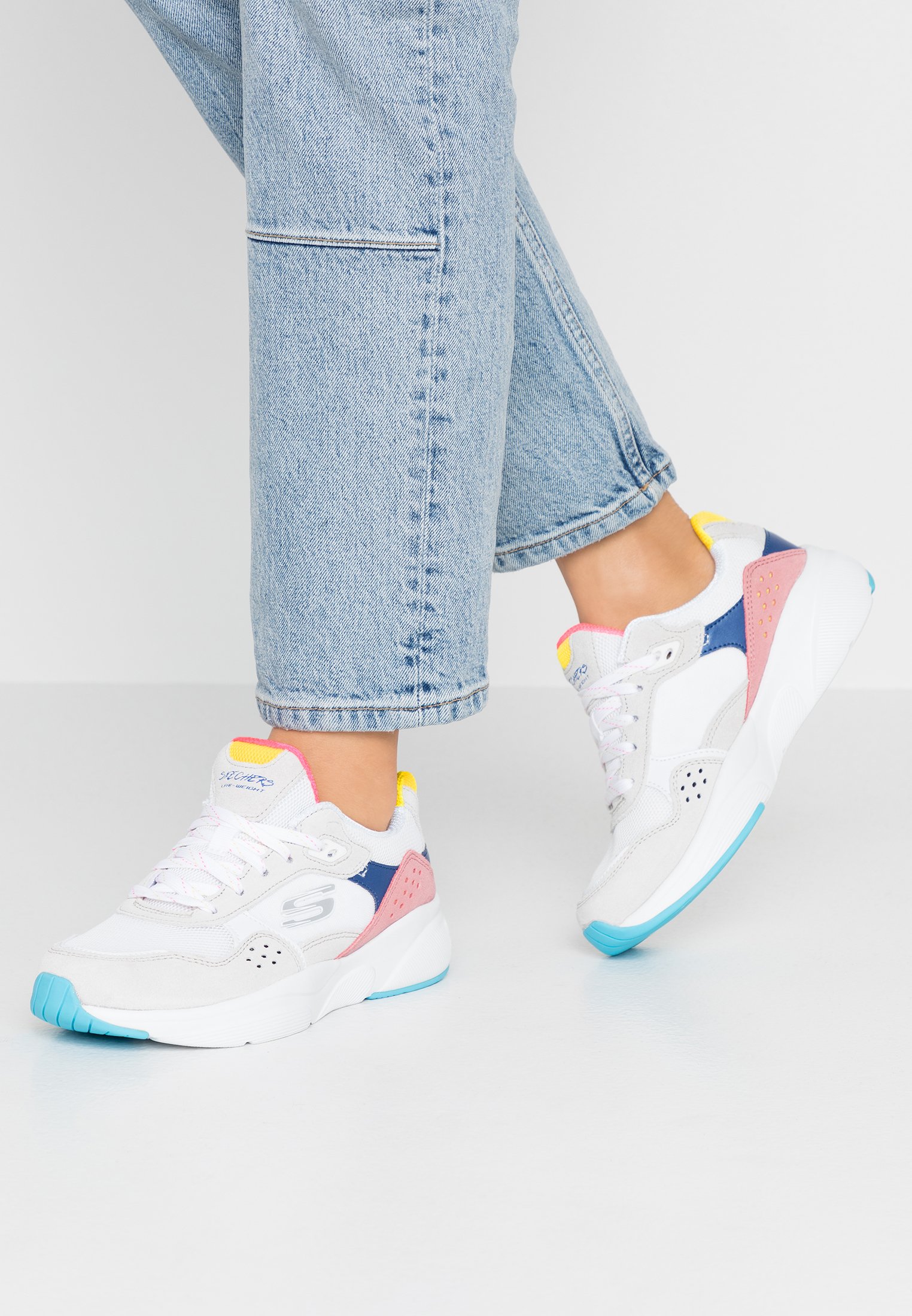 Skechers Sport MERIDIAN Joggesko whiteoffwhite Skechers Sport STAMINA Joggesko grayorangeyellowblack