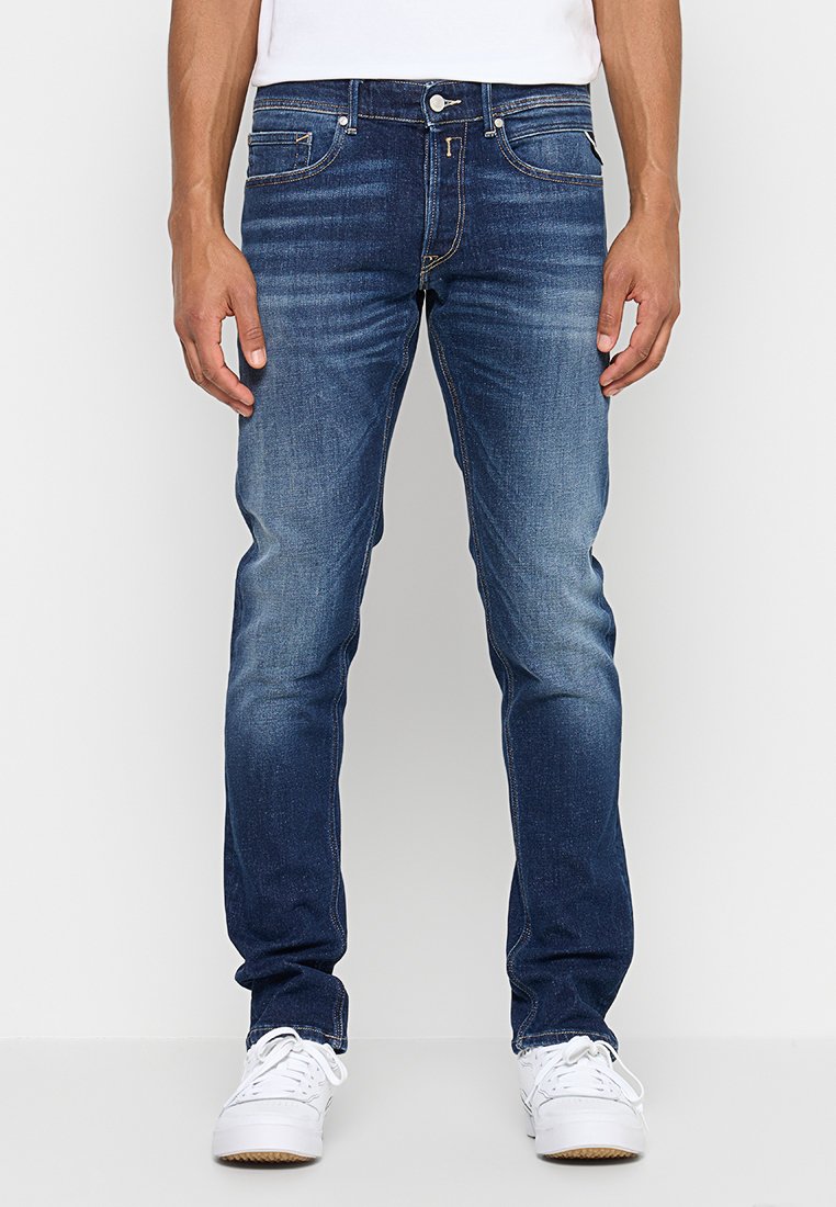 Replay Slim fit jeans donkerblauw Replay Slim fit jeans donkerblauw