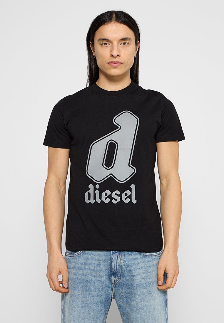 Diesel T-shirt print zwart