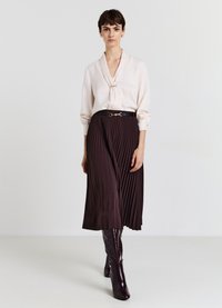 Calliope CON CINTURA - Faltenrock - marrone scuro