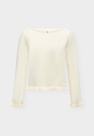 ONLY, ONLCINDEREL FRILL ONECK - Džemper - birch