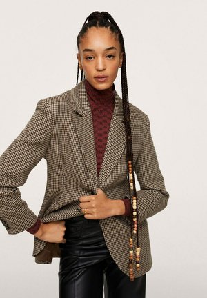 PIED DE POULE - Blazer - marron