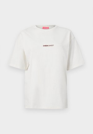 JJXX SANDRA LOOSE SS TEE JRS - Trükipildiga T-särk - egret