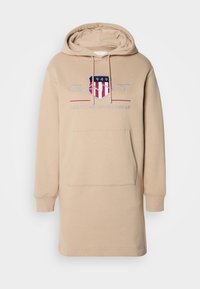 GANT ARCHIVE SHIELD HOODIE DRESS Freizeitkleid caramel beige