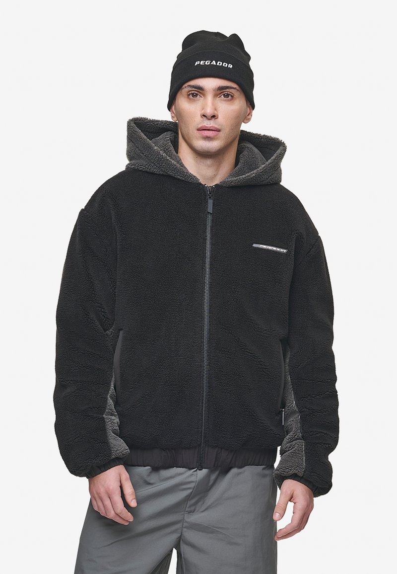Pegador ABSECON JACKET - Fleecejas - black/anthracite