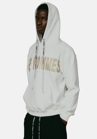 LES HOMMES Felpa con cappuccio - white