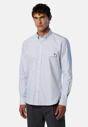 BRUSHED STRIPED OXFORD - Camisa - light grey
