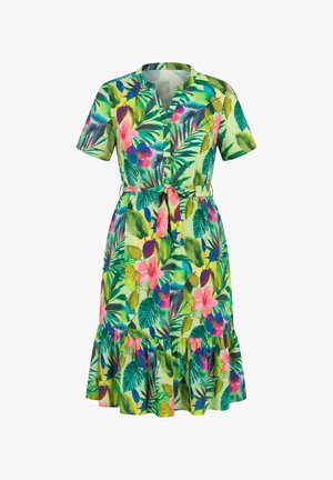 MIAMODA, KLEID, A-LINIE, ITALIEN-MUSTER, SAUMVOLANT - Košilové šaty - mint green