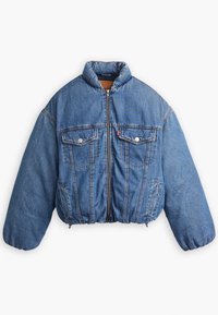 Levi's® 90S PADDED TRUCKER - Denimová bunda - blue denim