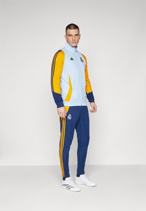 adidas Performance REAL MADRID TRACK SUIT - Equipación de clubes - glow blue/crew orange/team navy blue
