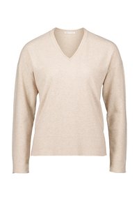 Betty & Co MIT V-AUSSCHNITT - Strickpullover - beige