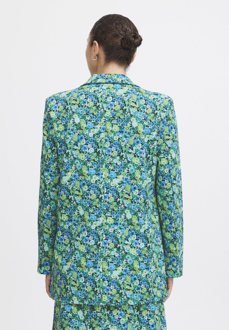 ICHI Blazer - blue green multi flower aop/mehrfarbig - Zalando.de