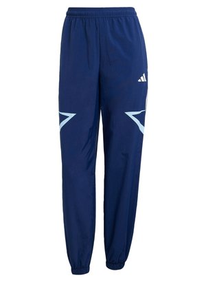 adidas Sportswear TIRO CUT 3-STRIPES COLOR BLOCK CUFFED PANTS - Tracksuit bottoms - dark blue   glow blue