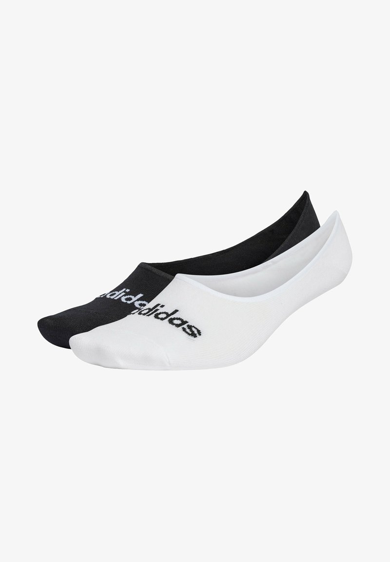 adidas Performance THIN LINEAR BALLERINA 2 PAIRS - Calzini - white/black