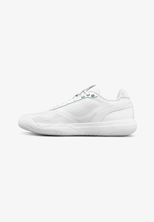 Wilson, RUSH PRO 5 GDN PTY GC - Tennisschuh für Sandplätze - white white evergreen