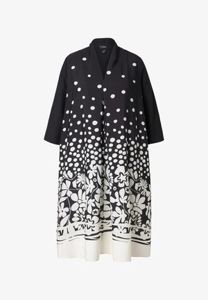 Ulla Popken FLOWER 3/4 SLEEVE - Vapaa-ajan mekko - black