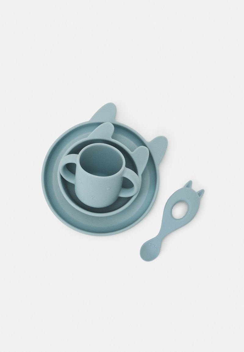 Liewood VIVI UNISEX SET - Laste sööginõude komplekt - rabbit sea blue