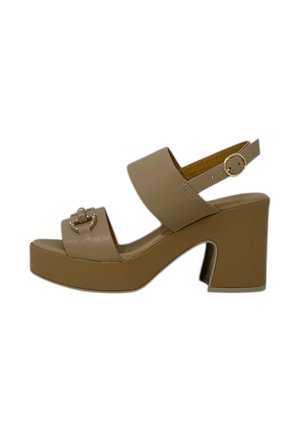 Sandali con plateau - beige