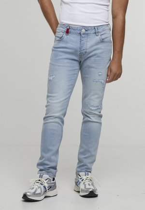 2Y Premium MATEO DESTROYED SLIM FIT JEANS - Jeans Slim Fit - ice blue