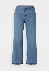 VMKATHY LOOSE WIDE FOLD DOWN - Relaxed fit -farkut - light blue denim