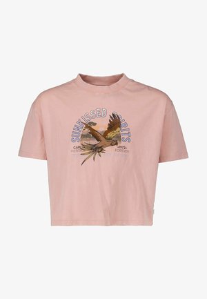 WITH CHEST PRINT - T-Shirt print - coral bleach