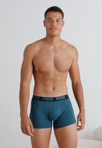 Puma MEN EVERYDAY 4 PACK  - Chiloți boxer - grey/black/teal