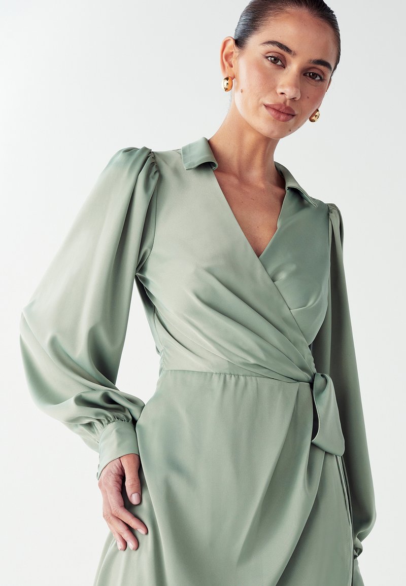 WILLA PEARL WRAP - Cocktail dress / Party dress - sage green/green - Zalando.ie WILLA PEARL WRAP - Cocktail dress / Party dress - sage green/green - Zalando.ie