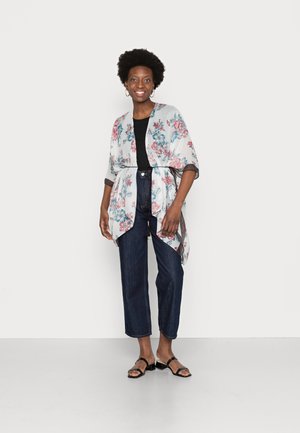 SUMMER BEACH CAPE PAINTED FLORAL - Mantella - off white/blue/red