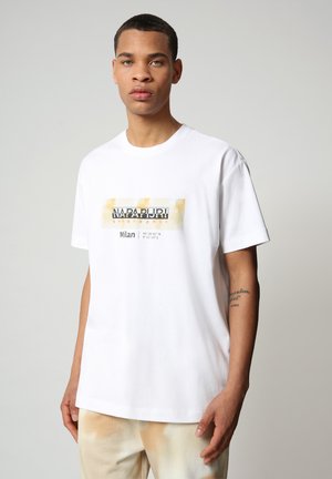 S-AIRBRUSH SS - T-shirt con stampa - bright white