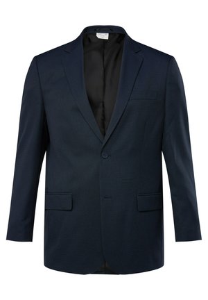 Marineblazer aus strukturiertem Stoff, mit einem Knopfverschluss, zwei vorderen Taschen und einem eingekerbten Revers, ausgestattet mit einem glatten Innenfutter.