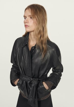 Lederjacke - black