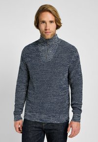 Lee HALF ZIP KNIT - Neule - mood indigo